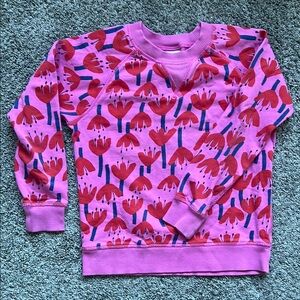 Pink Floral Kids Sweatshirt